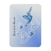 Schmetterling und Herz Magnet (Vertikal)