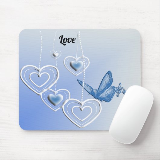 Schmetterling und Herz Mousepad (Mit Mouse)