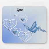 Schmetterling und Herz Mousepad (Vorne)