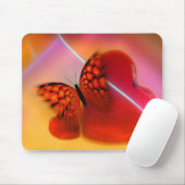 Schmetterling und Herz Mousepad (Mit Mouse)