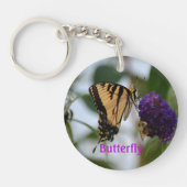 Schmetterling und Hummel Fotografisch Schlüsselanhänger (Vorderseite)