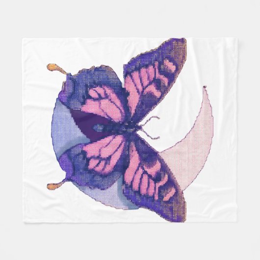 Schmetterling und ihr Halbmond Fleecedecke (Vorderseite (Horizontal))