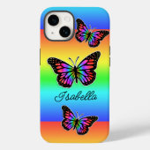 Schmetterling und Ihr Name Personalisiert Case-Mate iPhone Hülle (Rückseite)