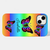 Schmetterling und Ihr Name Personalisiert Case-Mate iPhone Hülle (Rückseite (Horizontal))