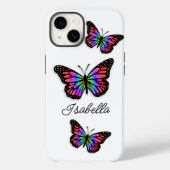 Schmetterling und Ihr Name Personalisiert Case-Mate iPhone Hülle (Rückseite)