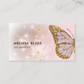 Schmetterling und Imitate Glitzer Visitenkarte (Vorderseite)