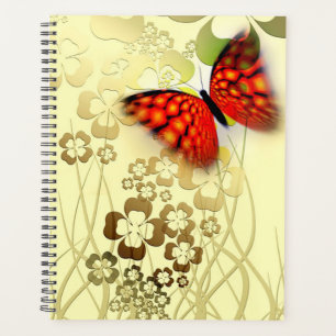 Schmetterling und Kleeblätter Planer