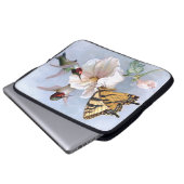 Schmetterling und Kolibris Laptopschutzhülle (Vorne Knopf)
