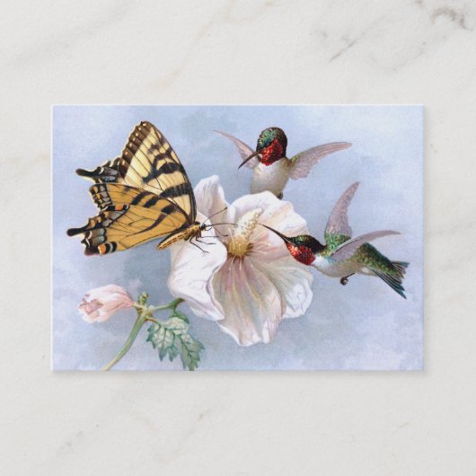 Schmetterling und Kolibris Visitenkarte (Vorderseite)