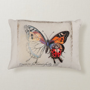 Schmetterling und Ladybug Dekokissen