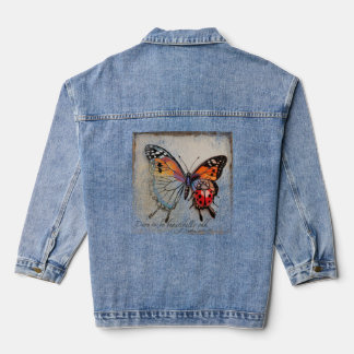 Schmetterling und Ladybug Jeansjacke