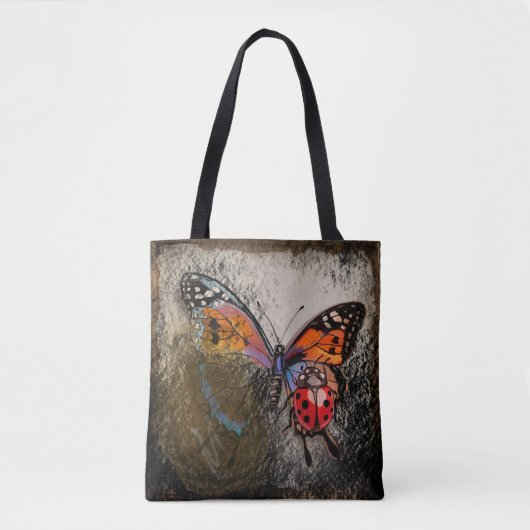 Schmetterling und Ladybug Tasche (Vorderseite)