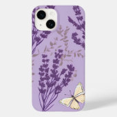 Schmetterling und Lavendel-Blume Case-Mate iPhone Hülle (Rückseite)