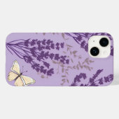 Schmetterling und Lavendel-Blume Case-Mate iPhone Hülle (Rückseite (Horizontal))