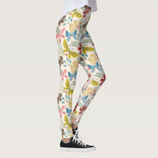 Schmetterling und Leaf-Muster Leggings (Rechts)