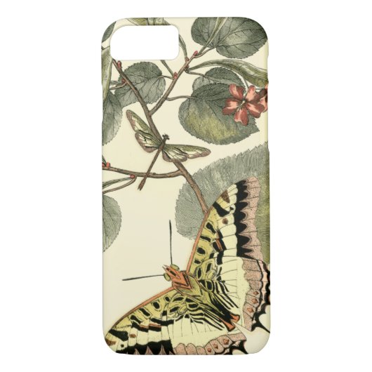 Schmetterling und Libelle mit roten Blume Case-Mate iPhone Hülle (Rückseite)