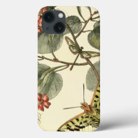Schmetterling und Libelle mit roten Blume