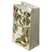 Schmetterling und Libelle mit roten Blume Kleine Geschenktüte (Rückseite Schrägansicht)