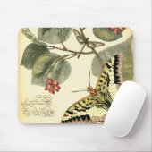 Schmetterling und Libelle mit roten Blume Mousepad (Mit Mouse)