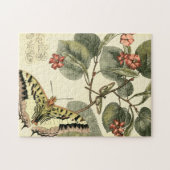 Schmetterling und Libelle mit roten Blume Puzzle (Horizontal)