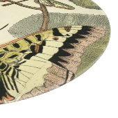 Schmetterling und Libelle mit roten Blume Schneidebrett (Ecke)