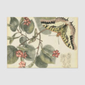 Schmetterling und Libelle mit roten Blume Seidenpapier (Vorderseite)