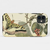 Schmetterling und Libelle mit roten Blumen Case-Mate iPhone Hülle (Rückseite (Horizontal))