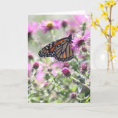 Schmetterling und Lila Blume Karte (Gelbe Blume)