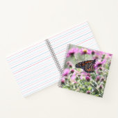 Schmetterling und Lila Blume Notizblock (Innenseite)
