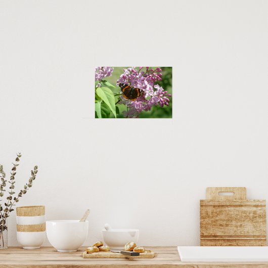 Schmetterling und Lilacs Poster (Küche)