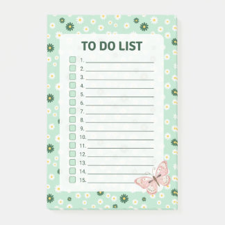 Schmetterling- und Marienkäfer-Checkliste Aufgaben Post-it Klebezettel