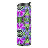 Schmetterling und Medallion Batik Muster in Violet Thermosbecher (Nach links gedreht)