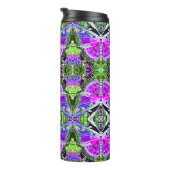 Schmetterling und Medallion Batik Muster in Violet Thermosbecher (Nach rechts gedreht)