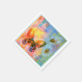 Schmetterling und Molkereien Serviette (Ecke)