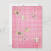 Schmetterling und Ostern Bunny Brunch und Eierjagd Einladung (Rückseite)