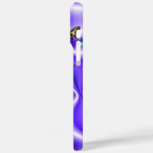 Schmetterling und Perlen auf lila Seide Case-Mate iPhone Hülle (Rückseite / Links)