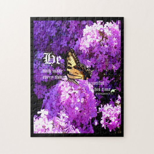 Schmetterling und Phlox, Ecclesiastes 3:11 Puzzle (Vertikal)