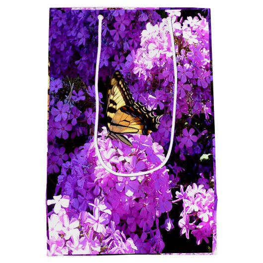 Schmetterling und Phlox Mittlere Geschenktüte (Rückseite)