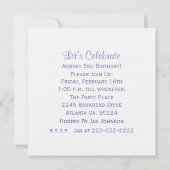 Schmetterling und Polka Dot:Party Einladung (Rückseite)