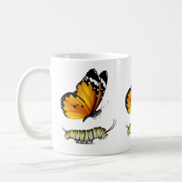 Schmetterling und Raupe Kaffeetasse