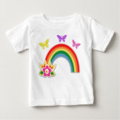 Schmetterling und Regenbogen-T-Shirt für Kleinkind Baby T-shirt (Vorderseite)