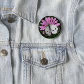 Schmetterling und rosa Blume Button (Beispiel)