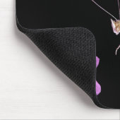 Schmetterling und rosa Blume Mousepad (Ecke)