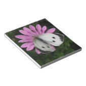 Schmetterling und rosa Blume Notepad Notizblock (angewinkelt)
