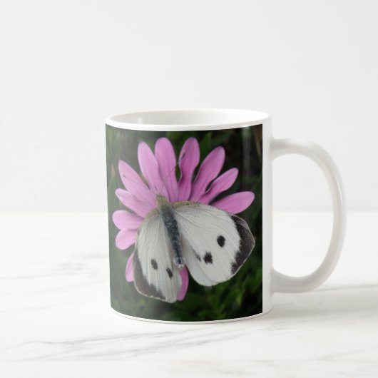 Schmetterling und rosa Blume Tasse (Rechts)