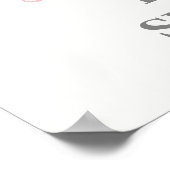 Schmetterling und rosa Blumendusche Begrüßungszeic Poster (Ecke)