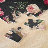 Schmetterling und rosa Rosen Puzzle (Seite)