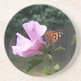 Schmetterling und Rose des Untersetzer Sharon