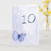 Schmetterling und Rose Karte (Gelbe Blume)