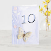 Schmetterling und Rose Karte (Gelbe Blume)